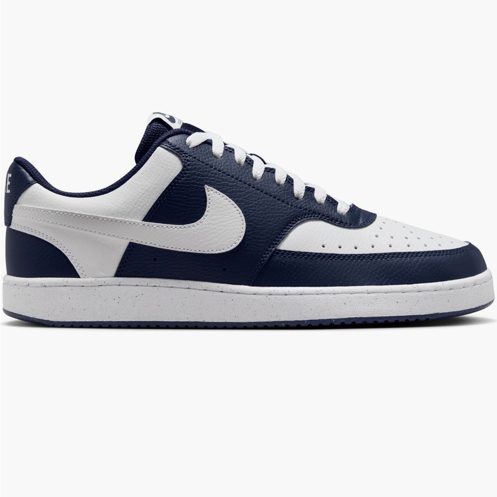 Nike Court Vision Low Men Sneakers, Midnight Navy Blue White, Size 14M - Picture 3 of 8
